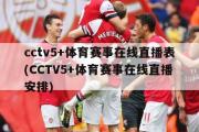 cctv5+体育赛事在线直播表(CCTV5+体育赛事在线直播安排)
